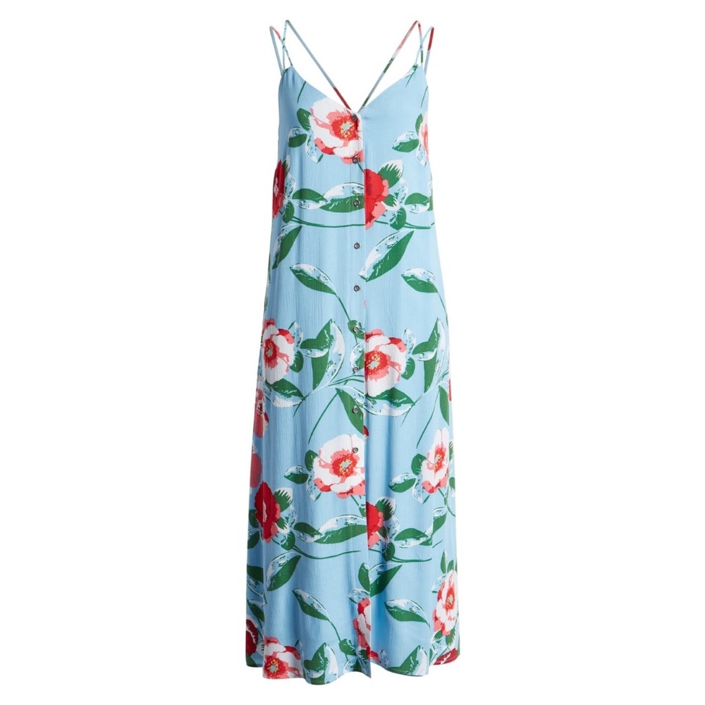 ✨NWT✨ GIBSON x The Motherchic Strappy Button Down Floral Midi Dress Sz XS